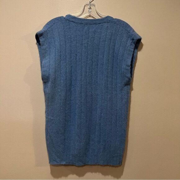 Vintage Angora & Lambswool Sleeveless Cardigan / Vest Size M - Picture 2 of 5